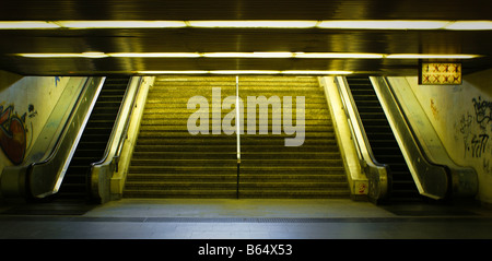 Underground subway with light coming from the outside Stock Photo