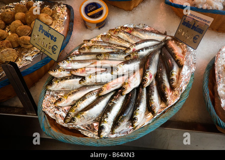 Sardines, Rue Mouffetard, Paris, France Stock Photo