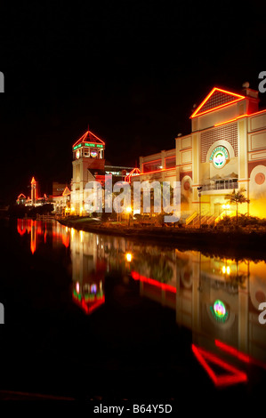 Pacific Fair Shopping Mall at Night Broadbeach Gold Coast Queensland Australia Stock Photo