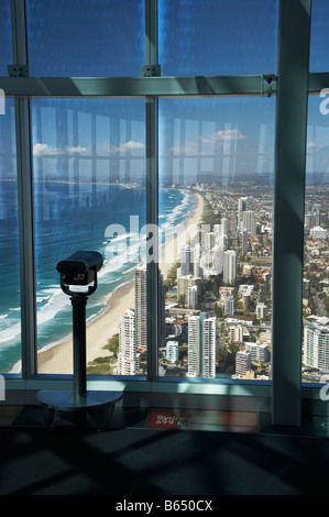 View From Q1 Skyscraper Surfers Paradise Gold Coast Queensland Australia Stock Photo