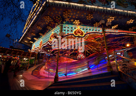 The waltzers at Winter Wonderland in Hyde Park, London Stock Photo