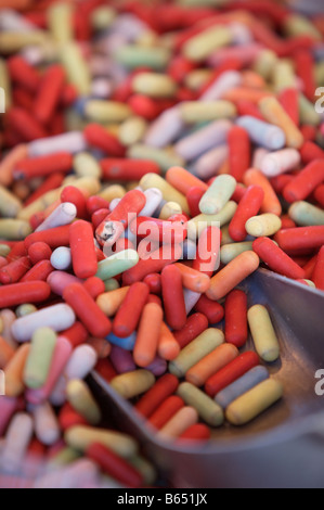 A selection of licorice sweets Stock Photo