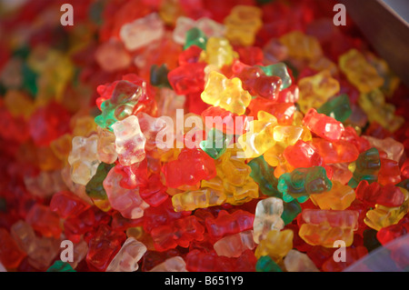 A selection of gummi bears Stock Photo