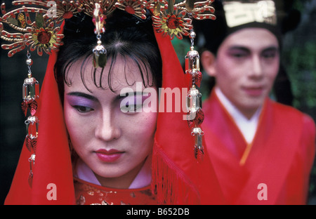China. Hong Kong. Traditonal marriage. Stock Photo