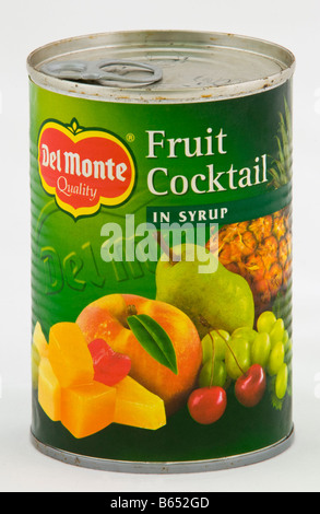 Can of Fruit Cocktail by Del Monte sold in the UK Stock Photo