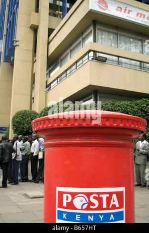 Post box city centre Nairobi Kenya Stock Photo