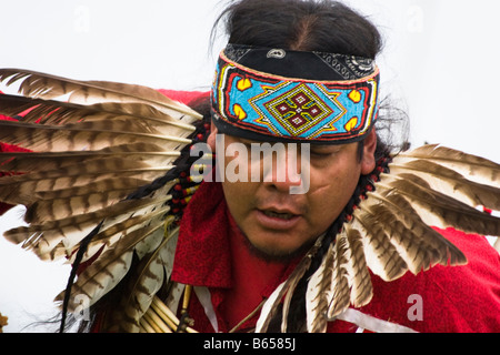 A Native American man dances at the Healing Horse Spirit PowWow in Mt ...