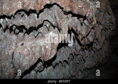 Portugese biggest Volcanic Cave Gruta das Torres Pico Island Azores Portugal Stock Photo