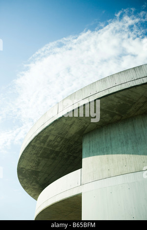 Exterior of concrete parking garage, low angle view Stock Photo