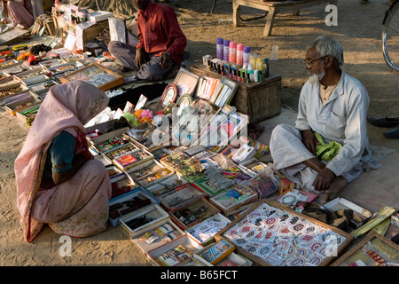 India, Lucknow, Uttar Pradesh, Countryside near Rae Bareli, Market. Stock Photo