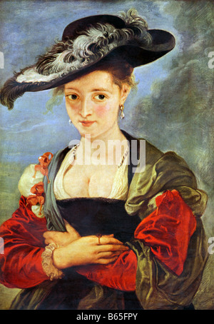 sir peter paul rubens (1577-1640), Le chapeau de poil Stock Photo