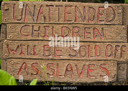 Unattended Children Will be Sold Off as Slaves sign