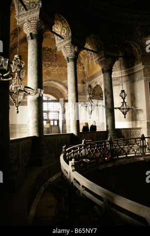 Tourists at Hagia Sophia in Istanbul, Turkey Stock Photo