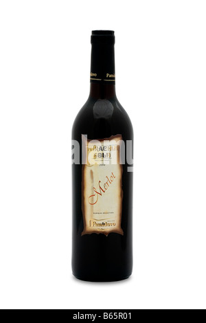 thracian gold dry red wine pamidovo bulgaria barique selection 2004 ruby dark color fruity taste aroma black currant forest frui Stock Photo