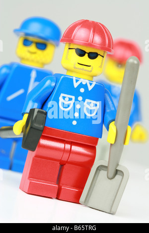 lego construction worker Stock Photo