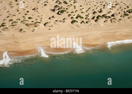 Stockton Beach Newcastle New South Wales Australia aerial Stock Photo