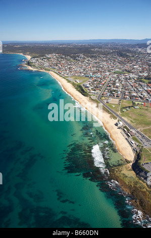 Bar Beach and Merewether Beach Newcastle New South Wales Australia aerial Stock Photo