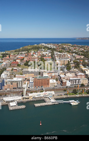 Queens Wharf Newcastle Harbour Newcastle New South Wales Australia aerial Stock Photo