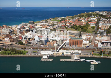 Queens Wharf Newcastle Harbour Newcastle New South Wales Australia aerial Stock Photo