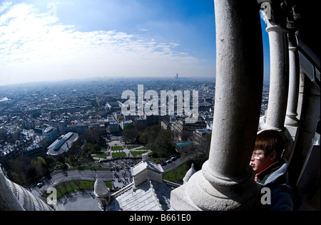 Paris skyline as seen from the dome of Sacre Coeur, Paris, France Stock Photo