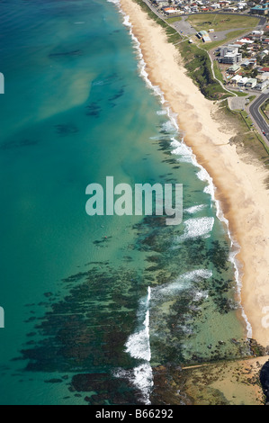 Bar Beach and Merewether Beach Newcastle New South Wales Australia aerial Stock Photo