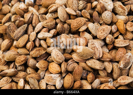 Dry almonds in Market in Lebanon Middle East Stock Photo