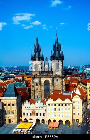 old town square in Prague Stock Photo