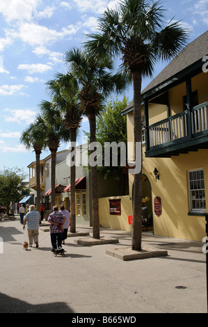 St Augustine Florida USA tourists in this historic city Florida America USA Stock Photo