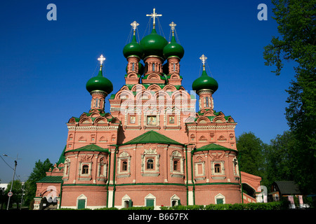 The 17th century Eastern Orthodox Church of the Life-Giving Trinity (1677-1692) in Ostankino in Moscow, Russia Stock Photo