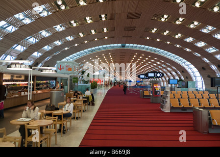 Interior of Charles de Gaulle airport Paris Stock Photo