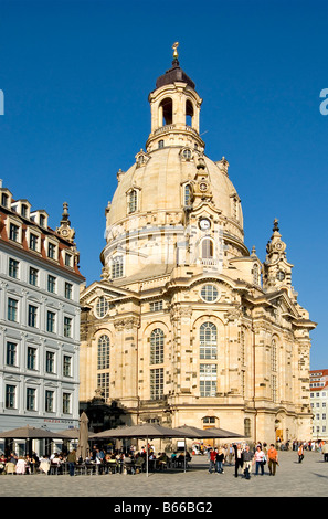 Image of the Frauenkirche the main landmark in the old town of Dresden Stock Photo
