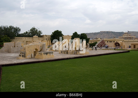 Astronomical instrument at Jantar Mantar observatory - Jaipur, Rajasthan, India Stock Photo