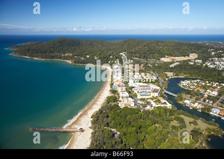 Noosa Beach Noosa Heads Sunshine Coast Queensland Australia aerial Stock Photo