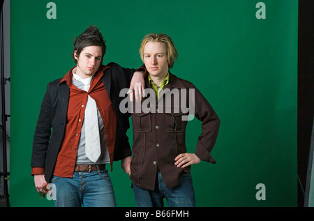 Portrait of 2 young men Stock Photo
