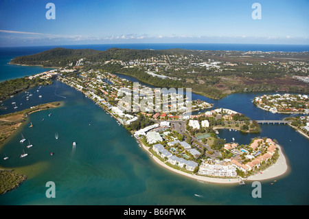 Noosa Heads Sunshine Coast Queensland Australia aerial Stock Photo