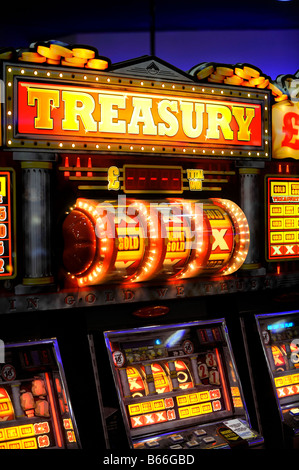 A gaming machine called 'The Treasury' in a UK gaming hall. Stock Photo