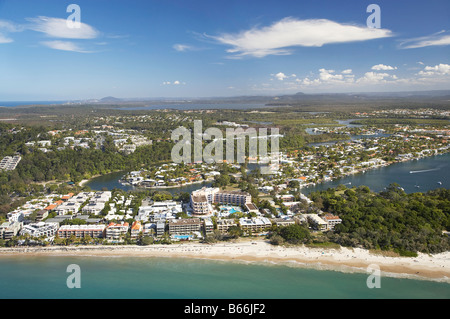 Noosa Beach Noosa Heads Sunshine Coast Queensland Australia aerial Stock Photo