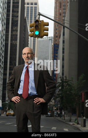 Senior businessman in New York City Stock Photo
