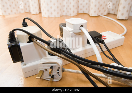 Plugs on extension cord Stock Photo