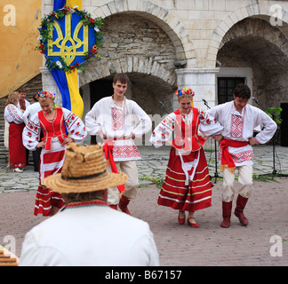 Ukrainian folk festival, Kamianets Podilskyi, Podolia, Khmelnytskyi oblast (province), Ukraine Stock Photo