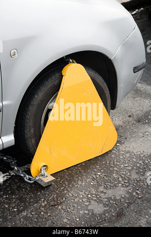 Clamped car Stock Photo