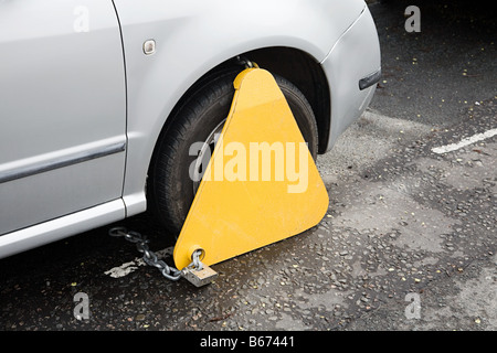 Clamped car Stock Photo