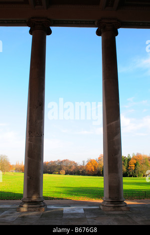 Osterley Park house The transparent portico on the East Front London Stock Photo