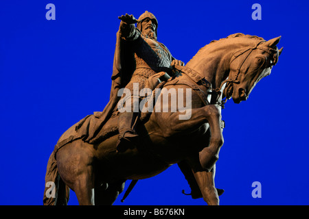 Statue of Moscow's Founder Yuri Dolgoruki in Moscow, Russia Stock Photo