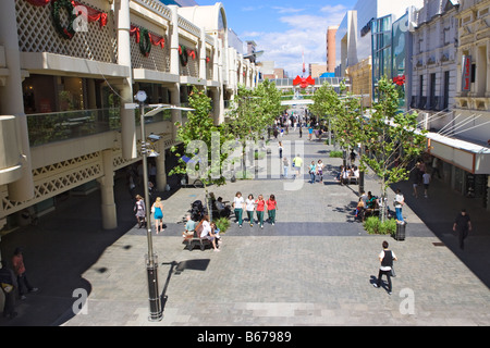 People walking down Hay Street mall in Perth, Western Australia. Stock Photo