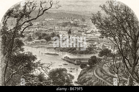 Launceston, Tasmania, Australia, circa 1880. Stock Photo