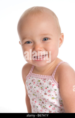 Portrait of a baby girl smiling Stock Photo - Alamy