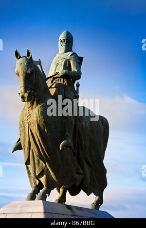 Robert the Bruce King of Scots monument by Charles d'Orville Pilkington Jackson at Bannockburn, Stirlingshire, Scotland. Stock Photo