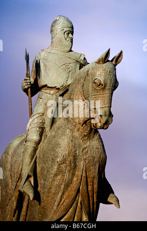 Robert the Bruce King of Scots monument by Charles d'Orville Pilkington Jackson at Bannockburn, Stirlingshire, Scotland. Stock Photo