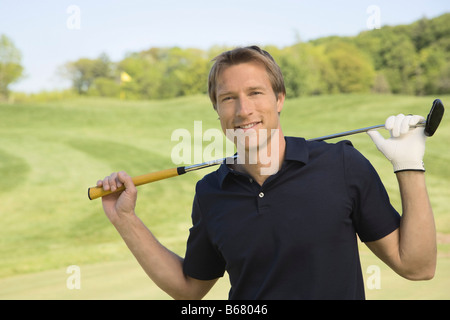 Portrait of Male Golfer Stock Photo